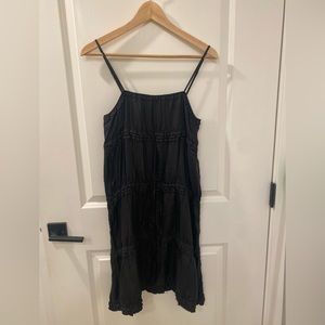 Theory silk black dress